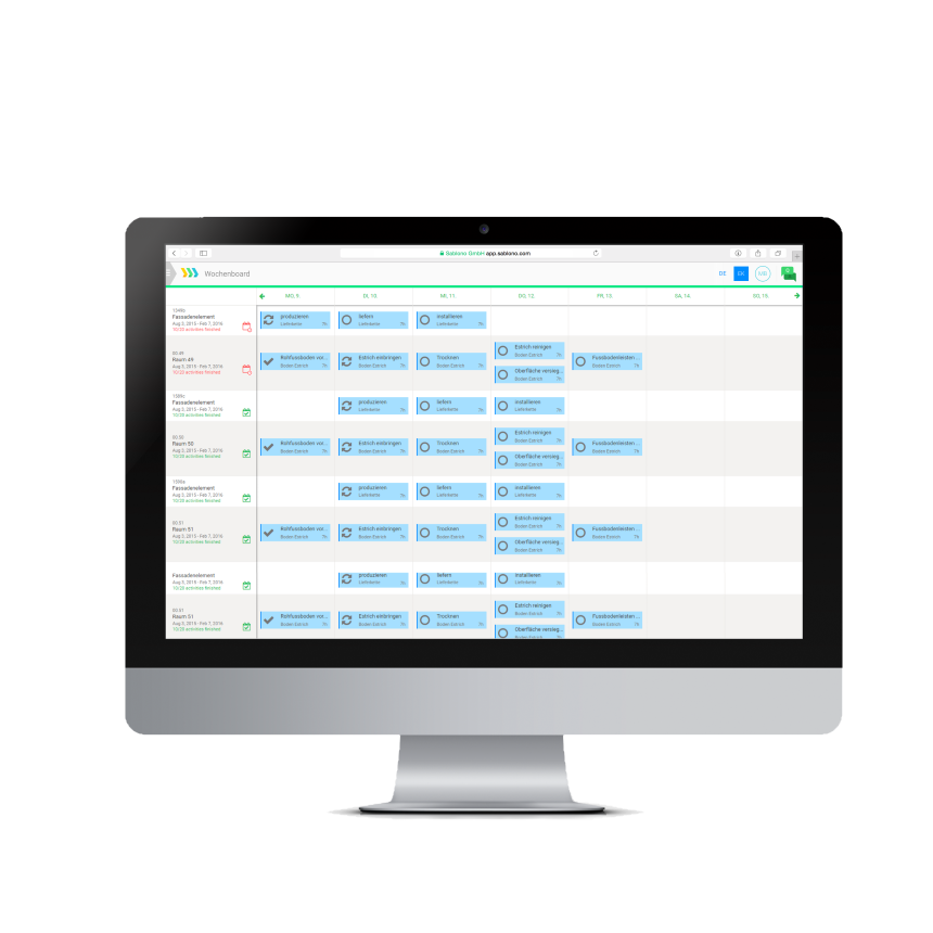 Digital Lean Construction With Sablonos Weekly Workplan And Lean Board